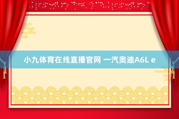 小九体育在线直播官网 一汽奥迪A6L e