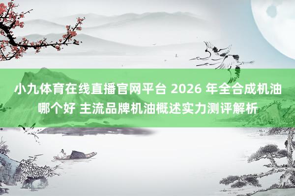 小九体育在线直播官网平台 2026 年全合成机油哪个好 主流品牌机油概述实力测评解析