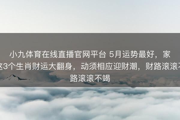 小九体育在线直播官网平台 5月运势最好，家有这3个生肖财运大翻身，动须相应迎财潮，财路滚滚不竭