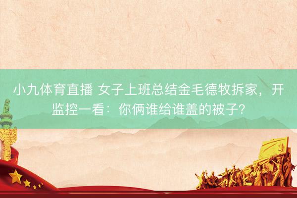 小九体育直播 女子上班总结金毛德牧拆家，开监控一看：你俩谁给谁盖的被子？